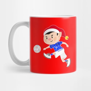 Japan football Christmas elf. Football World Cup soccer T-Shirt Mug